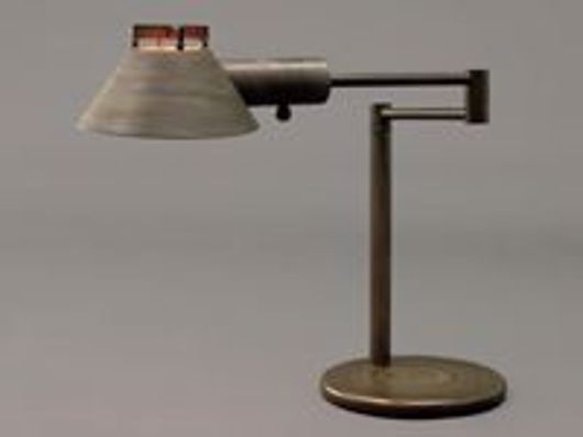 Picture of VERDI GREEN PHARMACY DESK LAMP WITH ROUND BASE AND Z SHADE