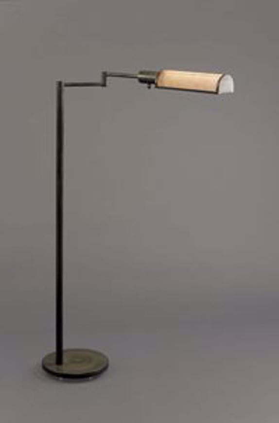 Picture of VERDI GREEN SWING ARM PHARMACY FLOOR LAMP WITH F SHADE