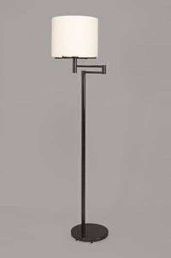 Picture of GUNMETAL SWING ARM FLOOR LAMP WITH DRUM SHADE