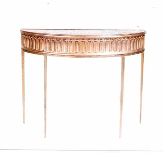 Picture of CUSTOM RIBBED APRON DEMILUNE CONSOLE