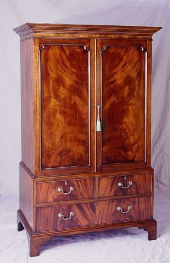 Picture of GEORGE III STYLE MAHOGANY WARDROBE