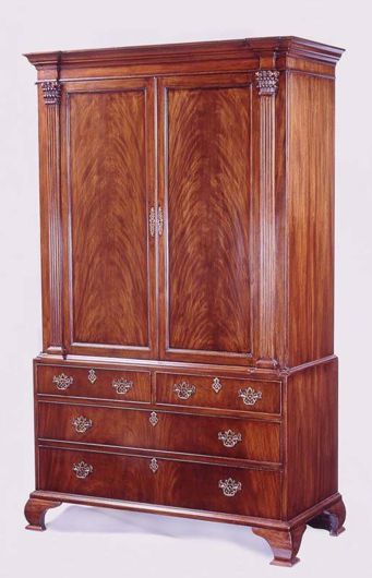 Picture of GEORGE III STYLE MAHOGANY TV CABINET