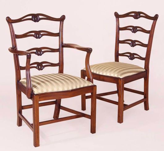 Picture of GEORGE III STYLE MAHOGANY LADDER-BACK DINING CHAIR