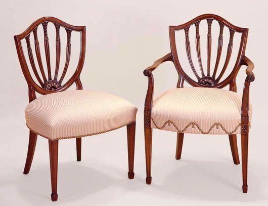 Picture of HEPPLEWHITE STYLE MAHOGANY DINING CHAIR