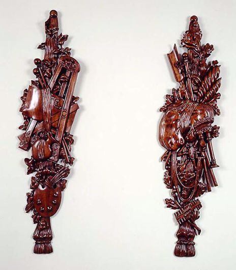 Picture of GEORGE III STYLE CARVED MAHOGANY HANGING PANELS